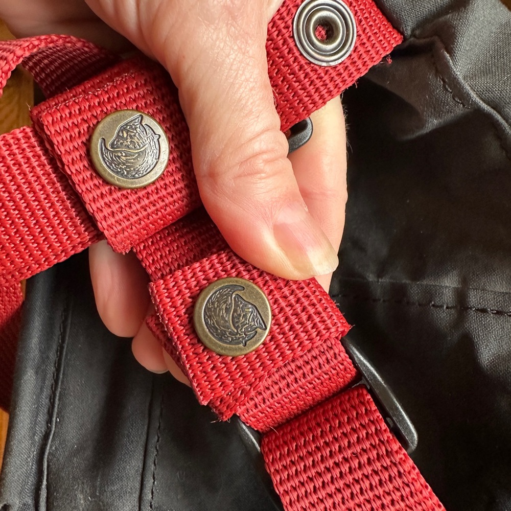 Fjallraven Kånken Dark Gray and Red Mini Backpack - Picture 8 of 12